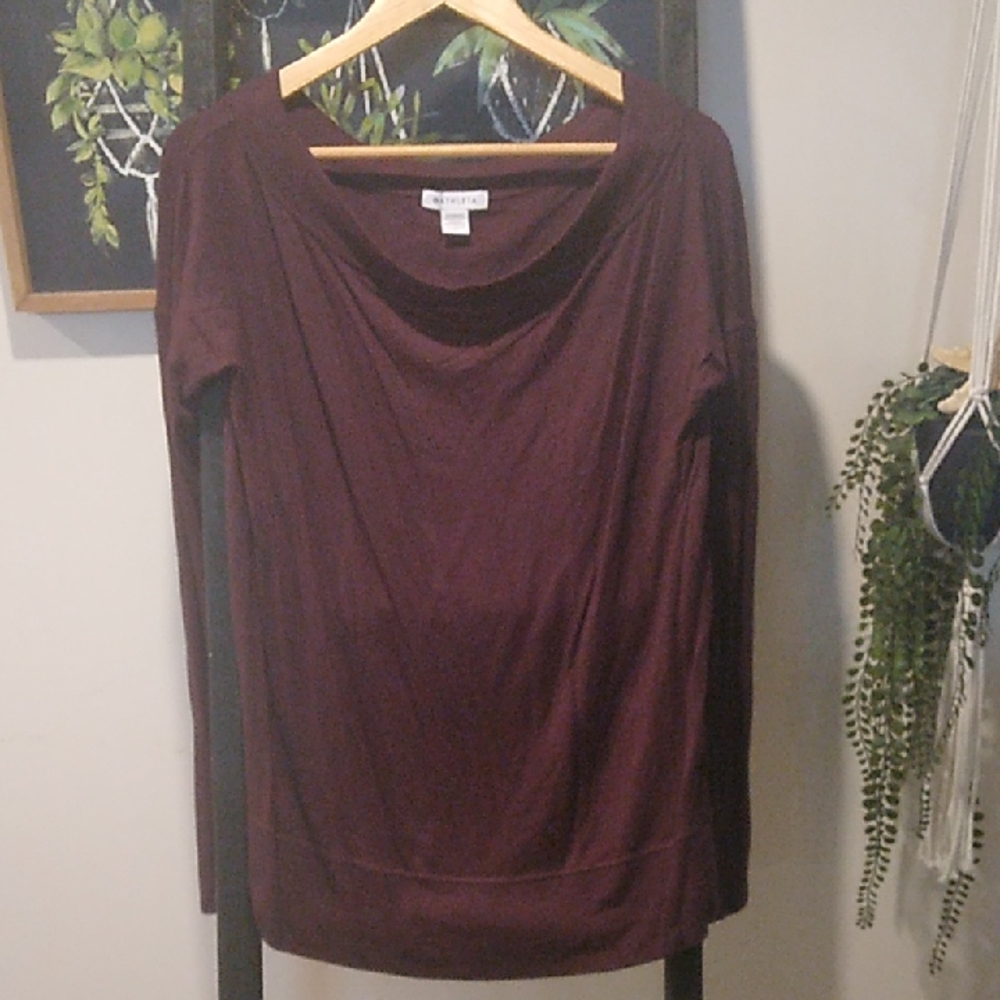 Women's Athleta Wide Cowl Neck Long Sleeve Shirt